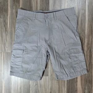 WearFirst Mens Gray Ripstop Cargo Shorts WF Free-Band Size 36 Stretch Casual